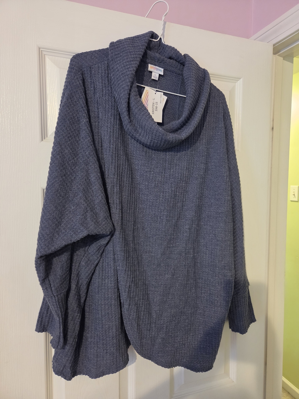 LuLaRoe Dusky Blue Cowl Neck Sweater